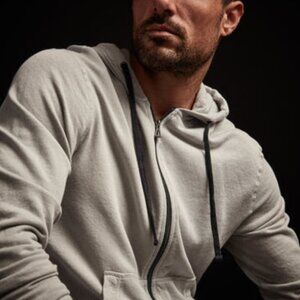 James Perse Vintage Fleece Hoodie - Aluminum Pigment Size 2 (M)